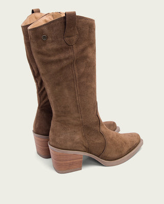 BOTAS COWBOY MOKA CON CREMALLERA JAVA