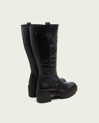 BOTAS DE PIEL CON CREMALLERA NEGRA MAYRA